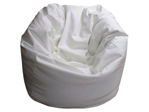 [OCT/BBRDLW] Bean Bag Chair, Marine Round Large White