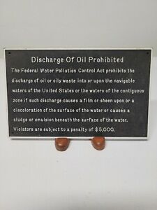 [BRD/P204] Engraved Plaque, Oil Discharge Prohibited