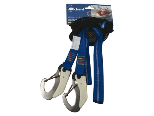 [WIC/7015] Tether, Flat Webbing 2m with 2 Double Action Safety Hooks EN1095-App