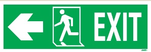 [LLZ/810237] Sign, Exit/Right 10 x 30 Self Adhesive Vinyl