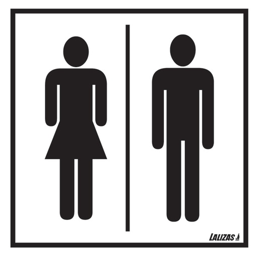 [LLZ/832408] Sign, Toilets 15 x 15 Self Adhesive Vinyl