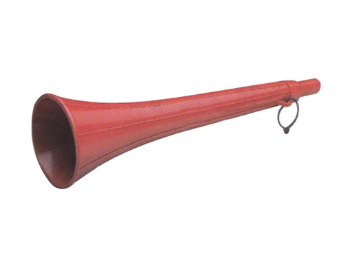 [PLA/16183] Fog Horn, Manual Trumpet Red Plastic