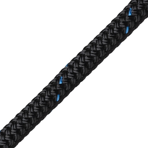 [MRL/TG5005F] Dock Line, 16mm Blue Ocean rPET Black per Foot