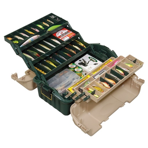 [HEN/0030-0055] Tackle Box, Roof Box 6 Tray Green Sandstone