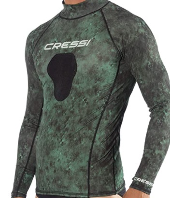 [CRS/USW010207G] Rash Guard, Men's Hunter with Chest Pad Green 3XL