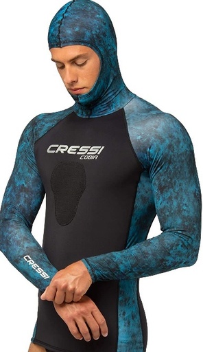 [CRS/USW011104B] Wetsuit, Men's Cobia Large Blue Hunter