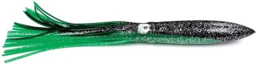 [SSK/BHS610-GBK] Lure, Squid Skirt Bulb Head 6" Green/Black 10/Pk