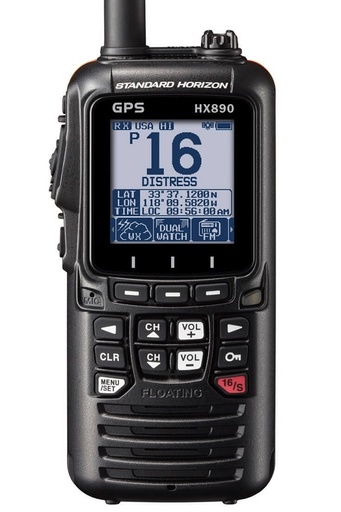 [STD/HX890BK] VHF/GPS, Handheld 6W Floating Black