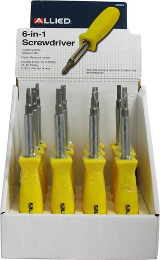 [ALL/35076CD] Screwdriver, 6 in 1 Tool