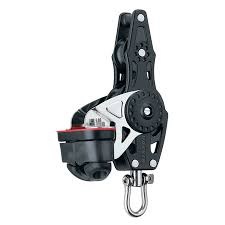 [HAR/2693] Block, Fiddle Carbo Air 75mm MaxLine: 12mm with Swivel, Becket & Cam Cleat