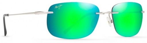 [MJM/GM334-17M] Sunglasses, Ohai Frame: Matte Silver Lens: MAUI Green