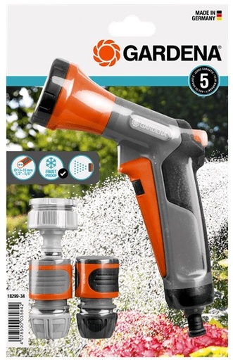 [GRD/18299-34] Spray Nozzle, Classic Watering Set for 1/2" or 5/8" Hose