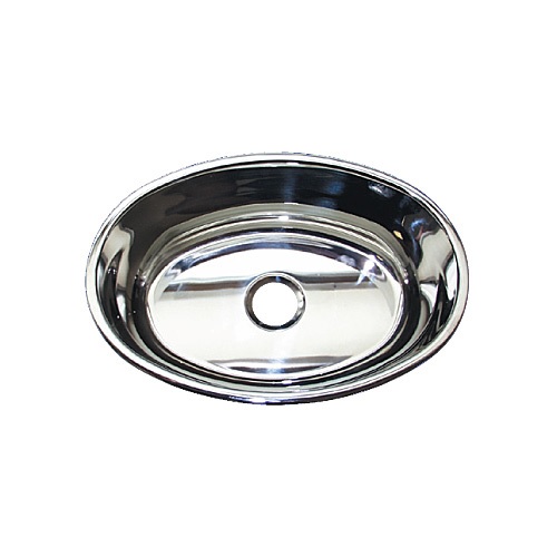 [SCV/10211] Sink, Oval Stainless Steel Mirror 15" x 10-3/8 x 5"