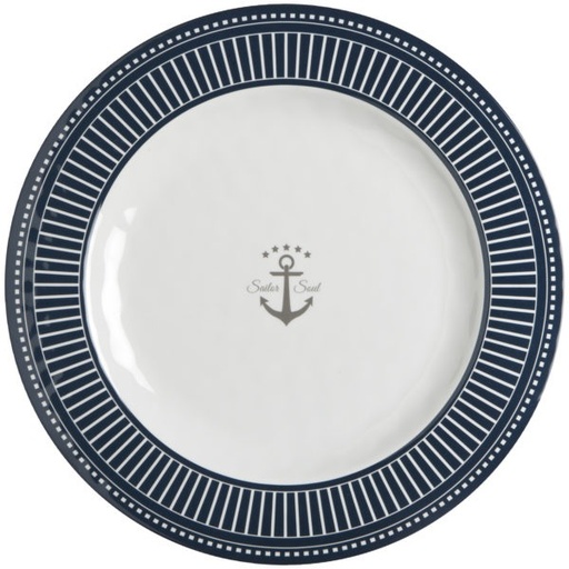 [MRB/14001] Plate, Dinner Melamine Flat Sailor Each