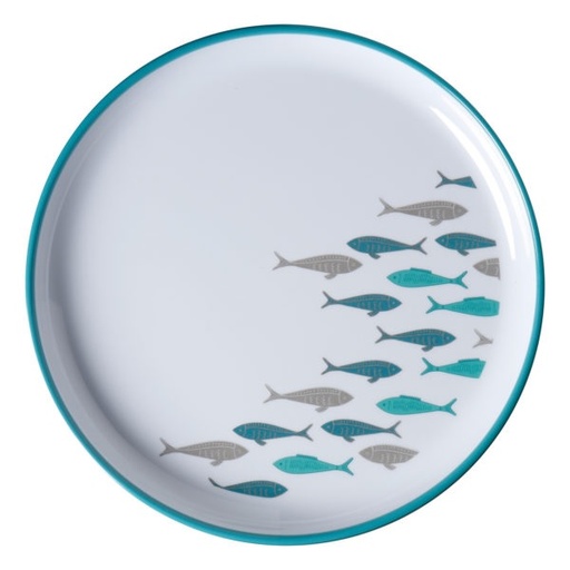 [MRB/28003] Plate, Dessert Non-Slip Melamine Coastal Each