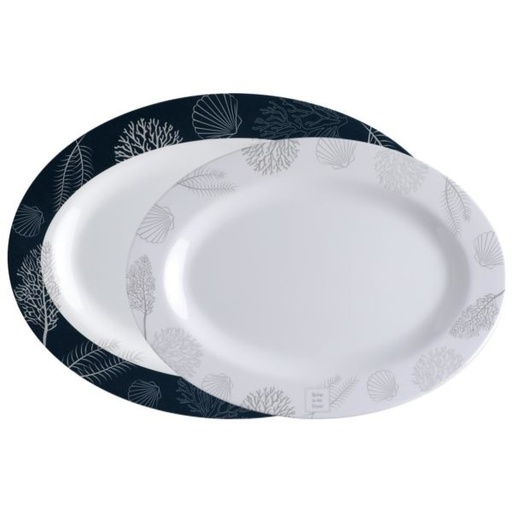 [MRB/18009] Platter Set, Oval Melamine Living 2Pc