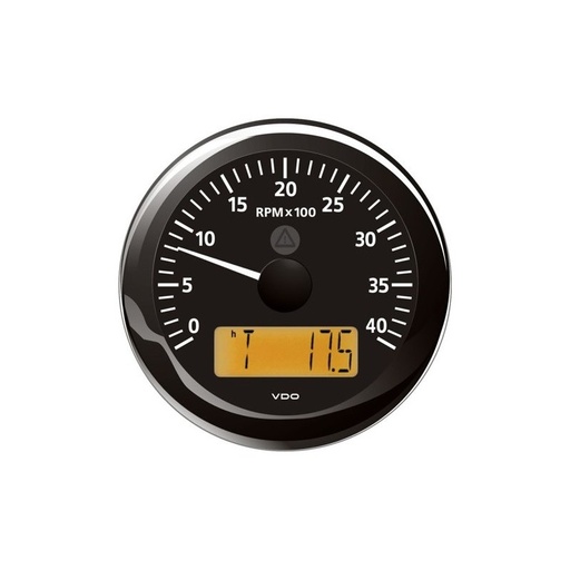 [VDO/A2C59512391] Tachometer, 0 to 4.000 RPM Black 85mm