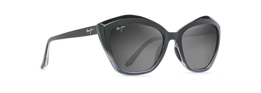 [MJM/GS827-02J] Sunglasses, Lotus Cat Eye Fr: Black Fade Lens: Neutral Gray