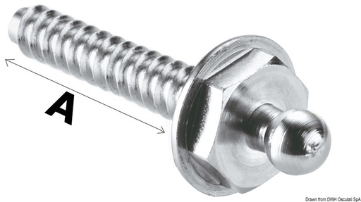 [OSC/1044150] Snap, Loxx Male with Self-Tapping Screw Stainless Steel 12mm