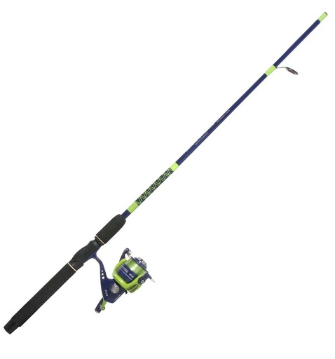 [HEN/1512-0352] Rod/Reel, Spinning Sz:30 6' Blue/Chartreuse