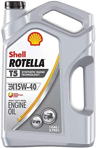 [SHE/ROT15-40-T5] Motor Oil, SAE:15W-40 Rotella Synthetic Blend T5 Gallon