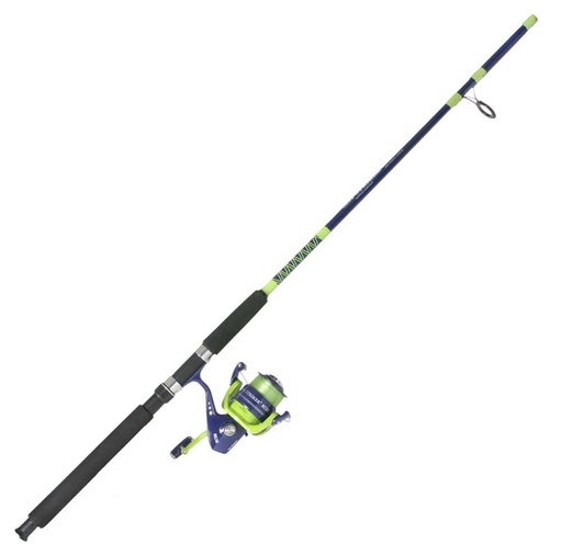 [SSK/BC5080] Rod/Reel, Spin Pre-Spooled 8' Sz:50  Blue/Chartreuse 2Pc