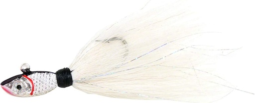 [SSK/SSBTJR2-W] Jig, Bucktail with Rattle and Grub Keeper 2oz Sz:9/0 White