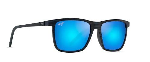 [MJM/B875-03] Sunglasses, One Way Frame: Dark Navy Stripe Lens: Blue Hawaii