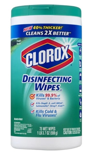 [BM/HH-CLRXWIPES] Clorox Wipes, Disinfecting 75Ct