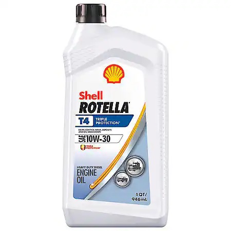 [SHE/ROT10W-30-T4Q] Motor Oil, SAE:10W-30 Rotella T4 Triple Protection Qt