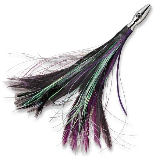 [WLL/FFR03BLKPRPL] Lure, Flash Feather Rigged Trolling 3" Black/Purple