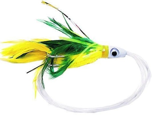 [BNE/09441] Jig, Trolling Dave Workman Feather 6" Green/Yellow