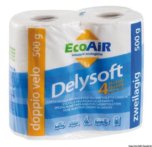 [OSC/5021001] Toilet Paper, Delysoft Water-Soluble 2 Ply 4Pk