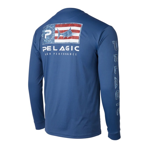 [PGC/1015221002] Shirt, Men's Aquatek Americamo Long Sleeve Smokey Blue