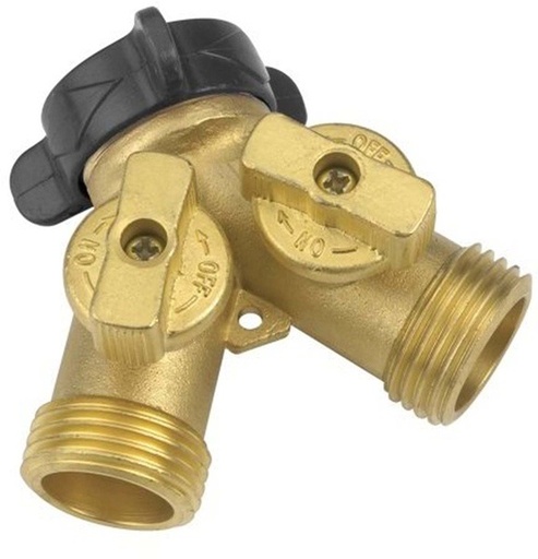 [GIL/13] Y-Valve, 2-Way with Twin Shut Off Brass