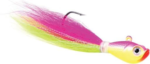 [SSK/SSBTJ34-EC] Jig, Bucktail Black Nickel Hook 3/4oz Electric Chicken