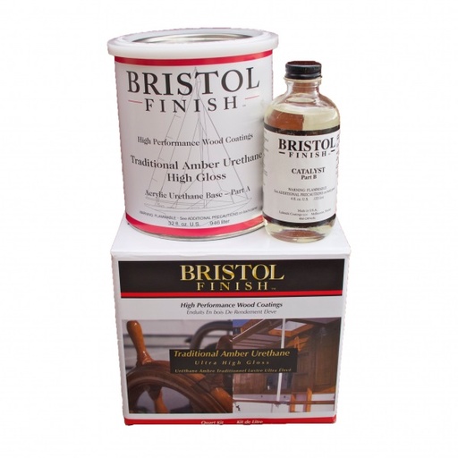 [BRI/AMBHGQT] Varnish Kit, Bristol Finish Hi-Gloss Qt