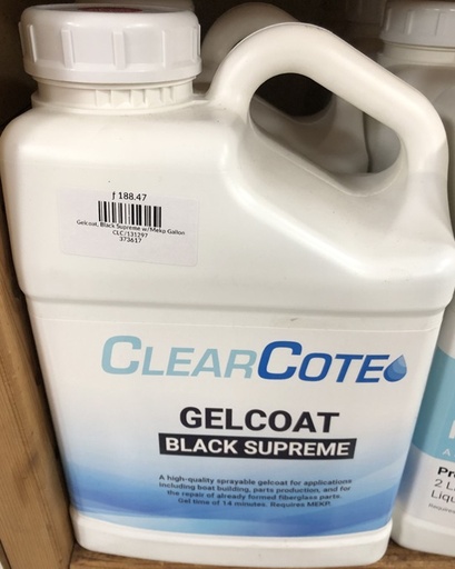 [CLC/131297] Gelcoat, Black Supreme w/Mekp Gallon