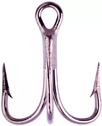 [EGL/L774BKUH-4] Treble Hook, Needle Point Size 4 Platinum 25 Pack