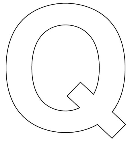 [LTR/3WPS-Q] Letter, Q Vinyl Adhesive 3" White