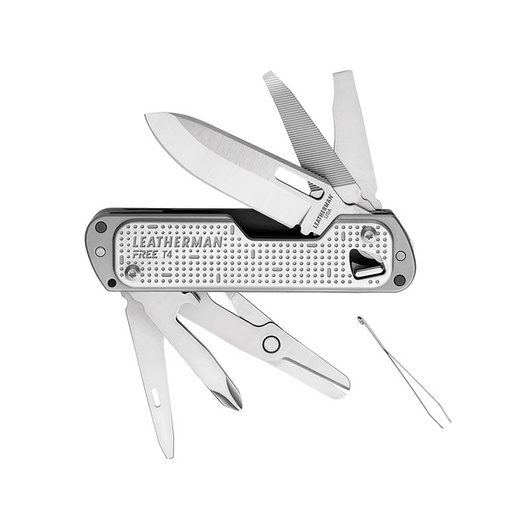 [LEA/832687] Leatherman Tool, Free T4 Stainless Steel 12 Piece