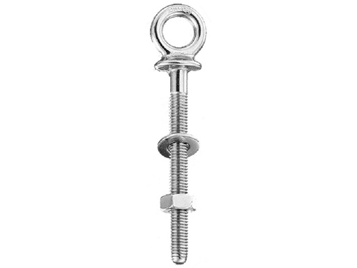 [SUA/200] Eye Bolt, 08 x 110mm Chrome Plated Brass