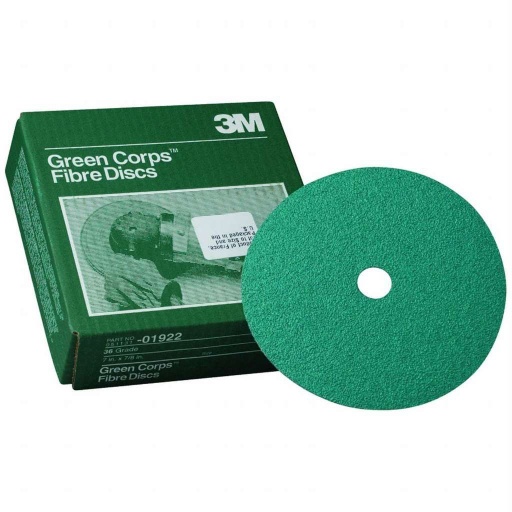 [MMM/01922] Grinding Disc, 7" Fiber G:036 iØ:7/8" Green Corps