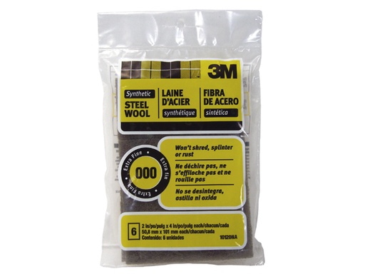 [MMM/10120] Wool Pad, Steel Synthetic Extra-Fine 6 Pack