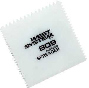 [WES/809] Spreader, Plastic White Notched