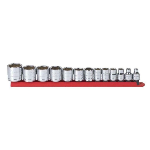 [COO/80553] Socket Set, 3/8"Drive 13 Piece 6Pt SAE:1/4to7/8"