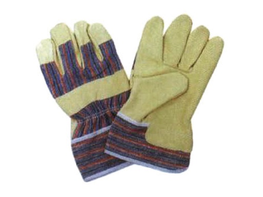 [WPA/60100] Gloves, Work Leather Palm Rubberised Cuff